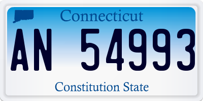 CT license plate AN54993