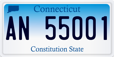 CT license plate AN55001