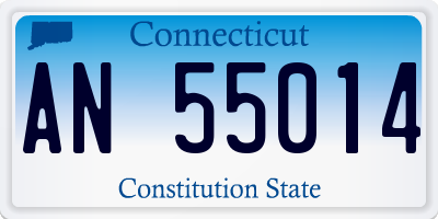 CT license plate AN55014