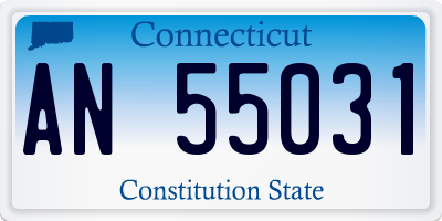 CT license plate AN55031