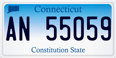 CT license plate AN55059
