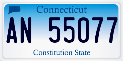 CT license plate AN55077