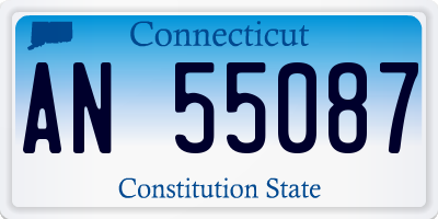 CT license plate AN55087