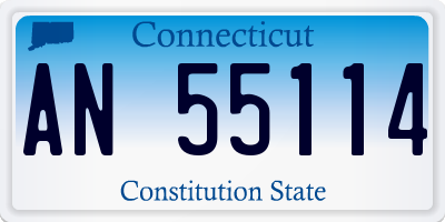 CT license plate AN55114