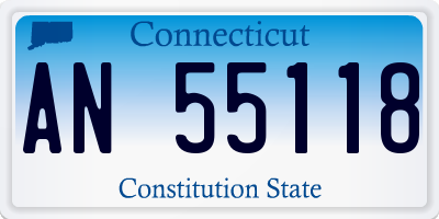 CT license plate AN55118