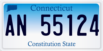 CT license plate AN55124
