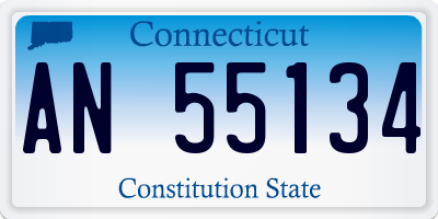 CT license plate AN55134