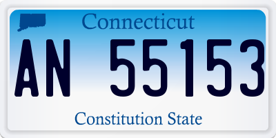 CT license plate AN55153