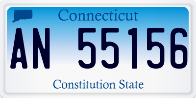 CT license plate AN55156
