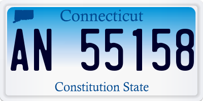 CT license plate AN55158
