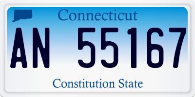 CT license plate AN55167