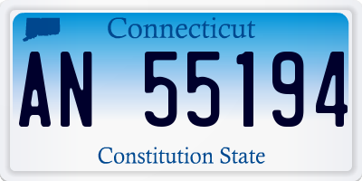 CT license plate AN55194