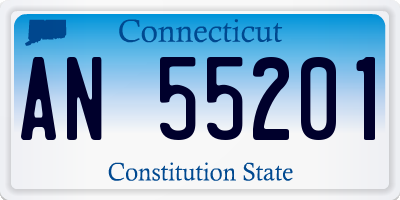 CT license plate AN55201