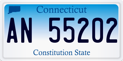 CT license plate AN55202