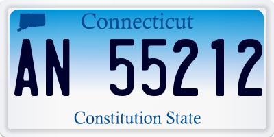 CT license plate AN55212