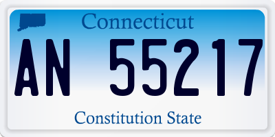 CT license plate AN55217