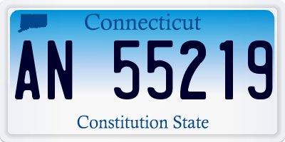 CT license plate AN55219