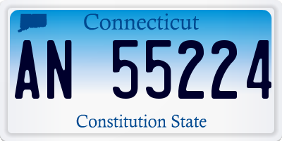 CT license plate AN55224