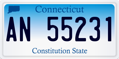 CT license plate AN55231