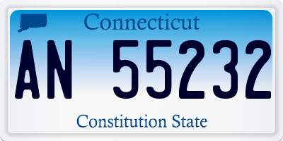 CT license plate AN55232