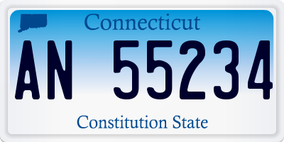 CT license plate AN55234