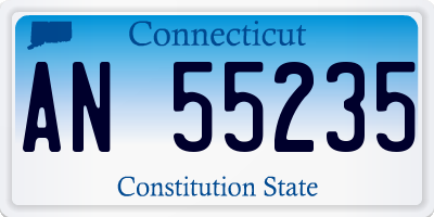 CT license plate AN55235