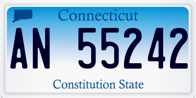 CT license plate AN55242