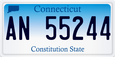 CT license plate AN55244