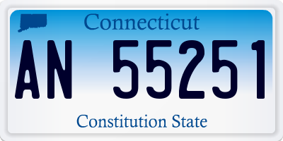 CT license plate AN55251