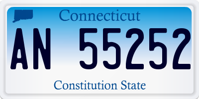 CT license plate AN55252