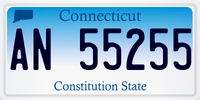 CT license plate AN55255