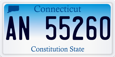 CT license plate AN55260