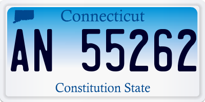 CT license plate AN55262