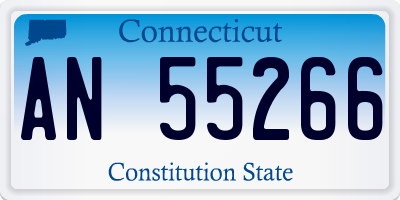 CT license plate AN55266