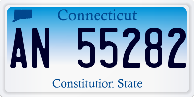 CT license plate AN55282