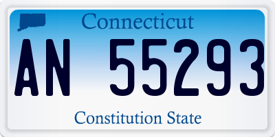 CT license plate AN55293