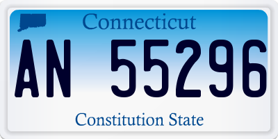 CT license plate AN55296