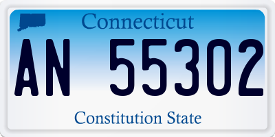 CT license plate AN55302