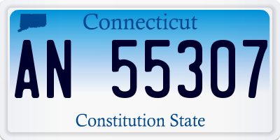 CT license plate AN55307
