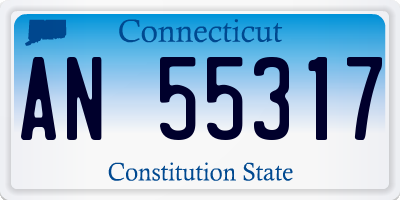 CT license plate AN55317