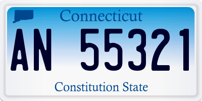 CT license plate AN55321