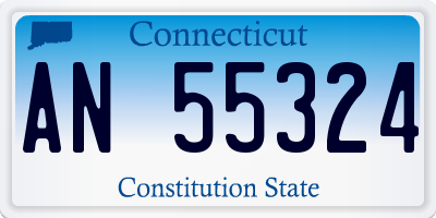 CT license plate AN55324