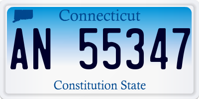 CT license plate AN55347
