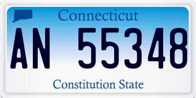 CT license plate AN55348