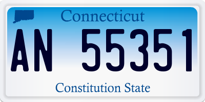 CT license plate AN55351