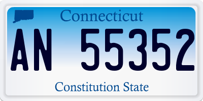 CT license plate AN55352