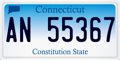 CT license plate AN55367
