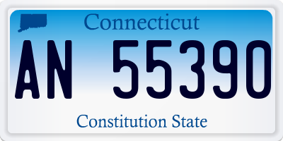 CT license plate AN55390