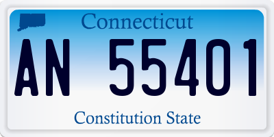 CT license plate AN55401