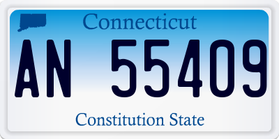 CT license plate AN55409